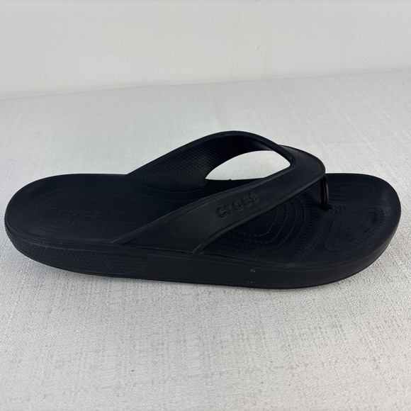 CROCS Other - Iconic Crocs Black Men's‎ Size 12 Comfort Thong Sandals Flip Flops